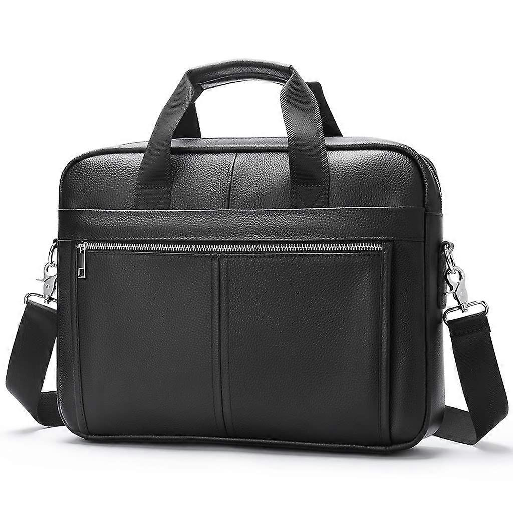 Handbag Briefcase Messenger Bag Leather Laptop Folder for Office Files, One Size Compatible with 15.6 Inch Laptops