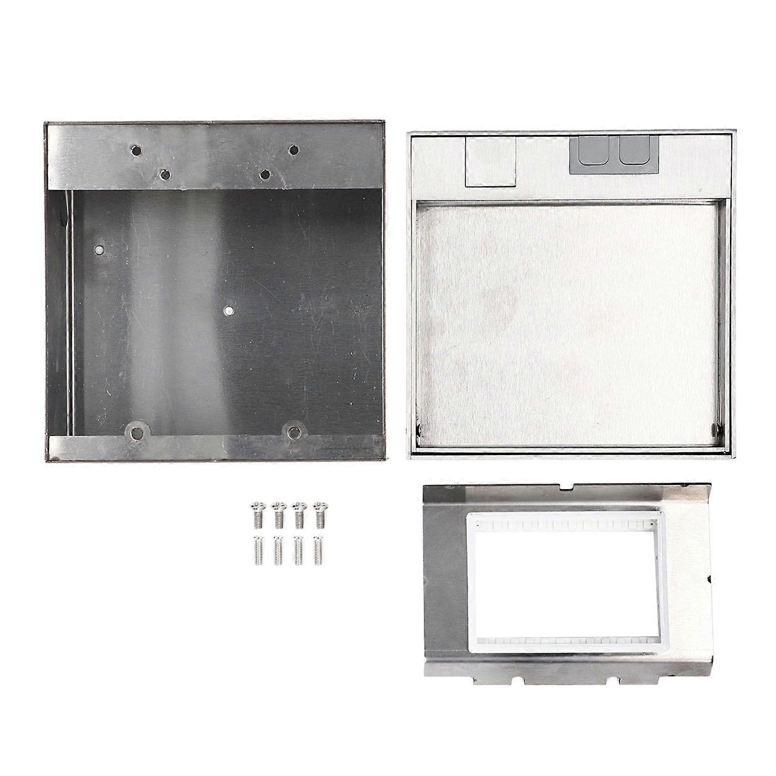 Recessed Floor Outlet 2 Prong Socket 2 USB Ports Embedded Floor Outlet Box for Home Hotel School Office