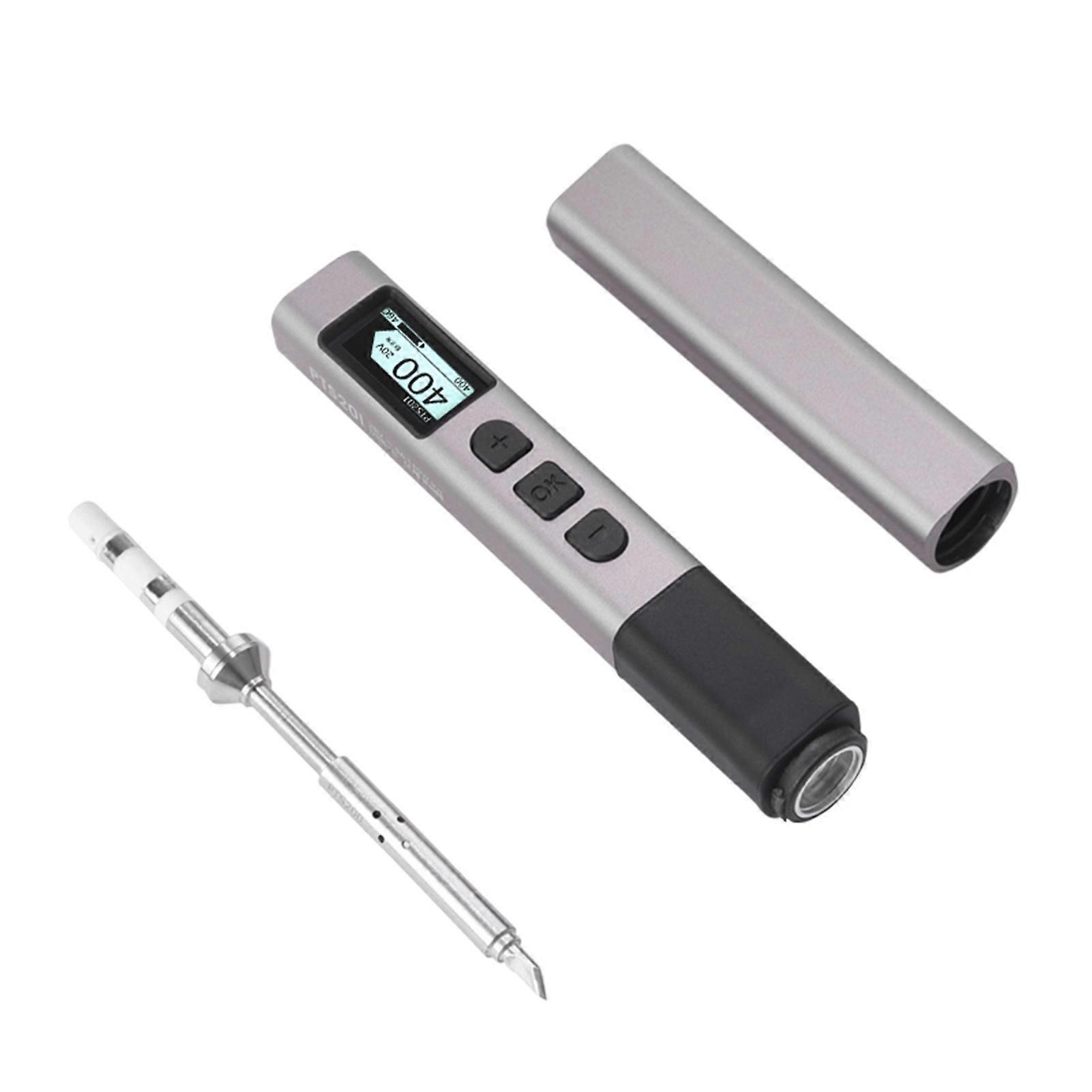 Electric 100W Portable Soldering Kit Speedy Heat Up with OLED Screen Intelligent Sleep Mode Iron Pen Tool for Electronics Precision Repair