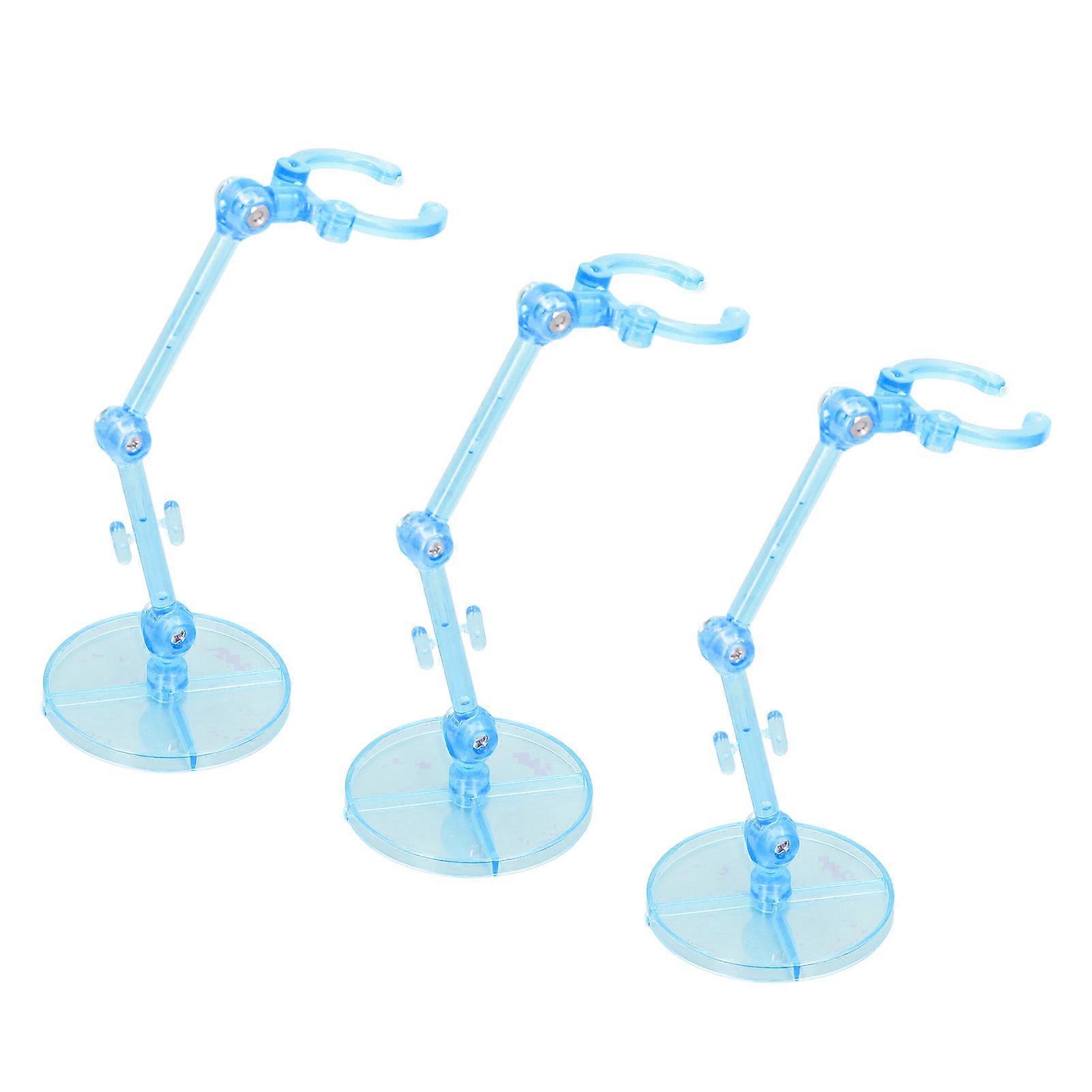 10PCS 6 Inch Doll Display Stand Plastic Translucent Blue Base