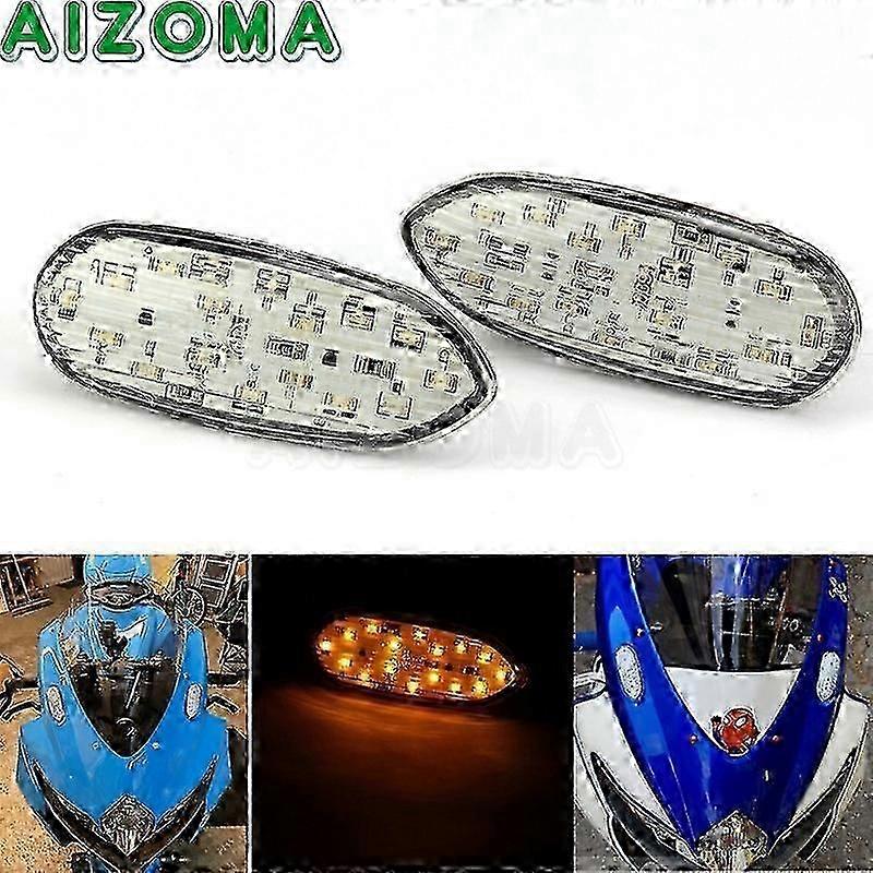 Motorcycle Led Flush Mount Turn Signals Blinker Indicator Flasher Lights For Gsxr Gsx-r 600 750 1000 2005-2016 2006 2008motor Vehicle Lighting