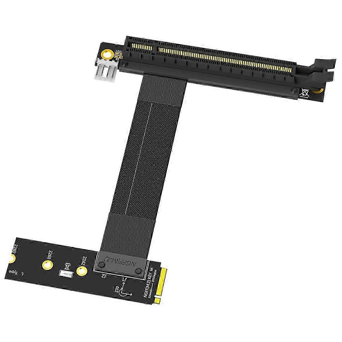 M.2 NVME PCIe X16 adapter cable 90 degree angle