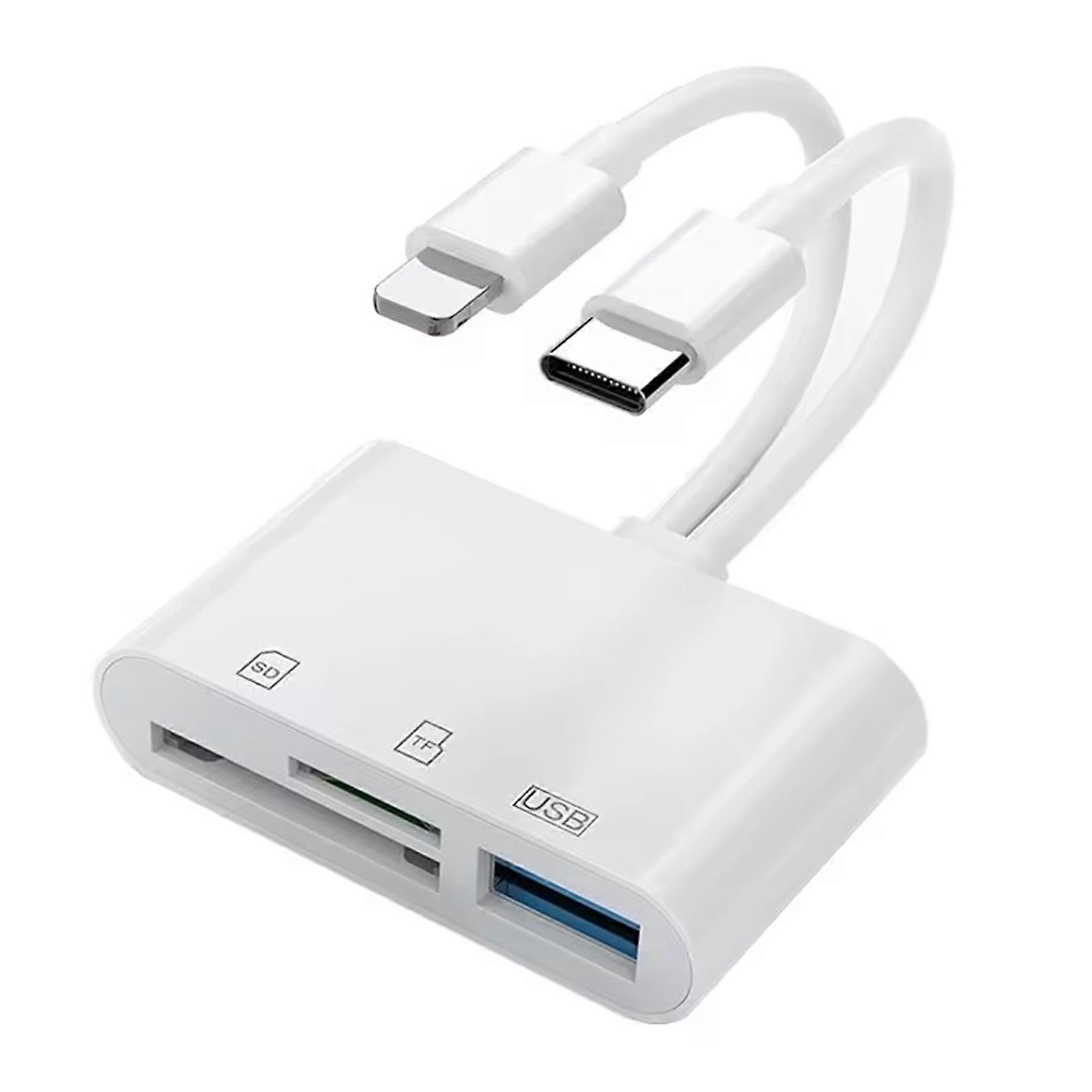 5 in 1 SD Card Reader Adapter Compact USB OTG Converter for Professional Photographer's Field Assistant