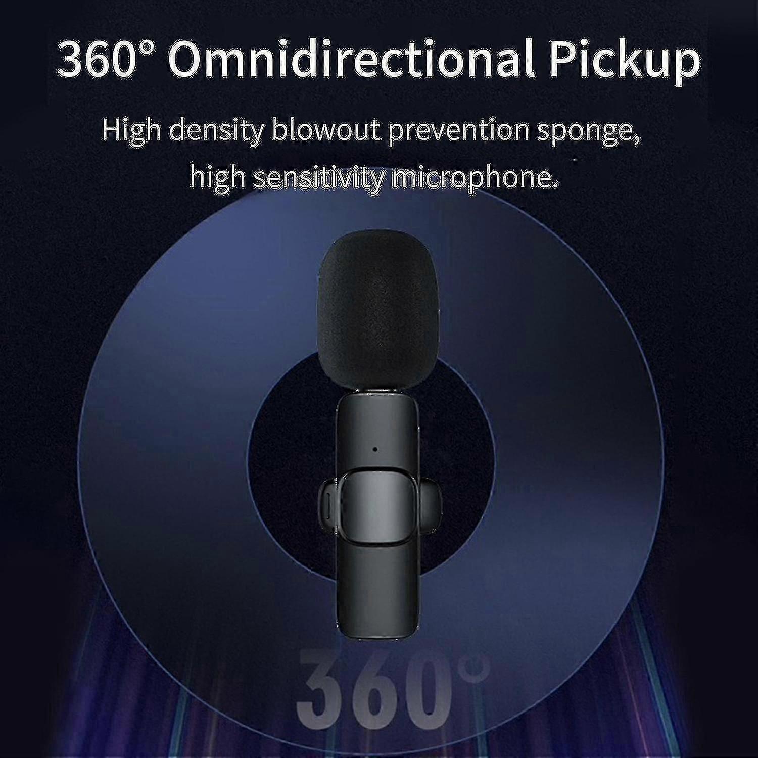 Wireless Microphone For Iphone Ipad, Wireless Lavalier Microphone With Noise Reduction Automatic