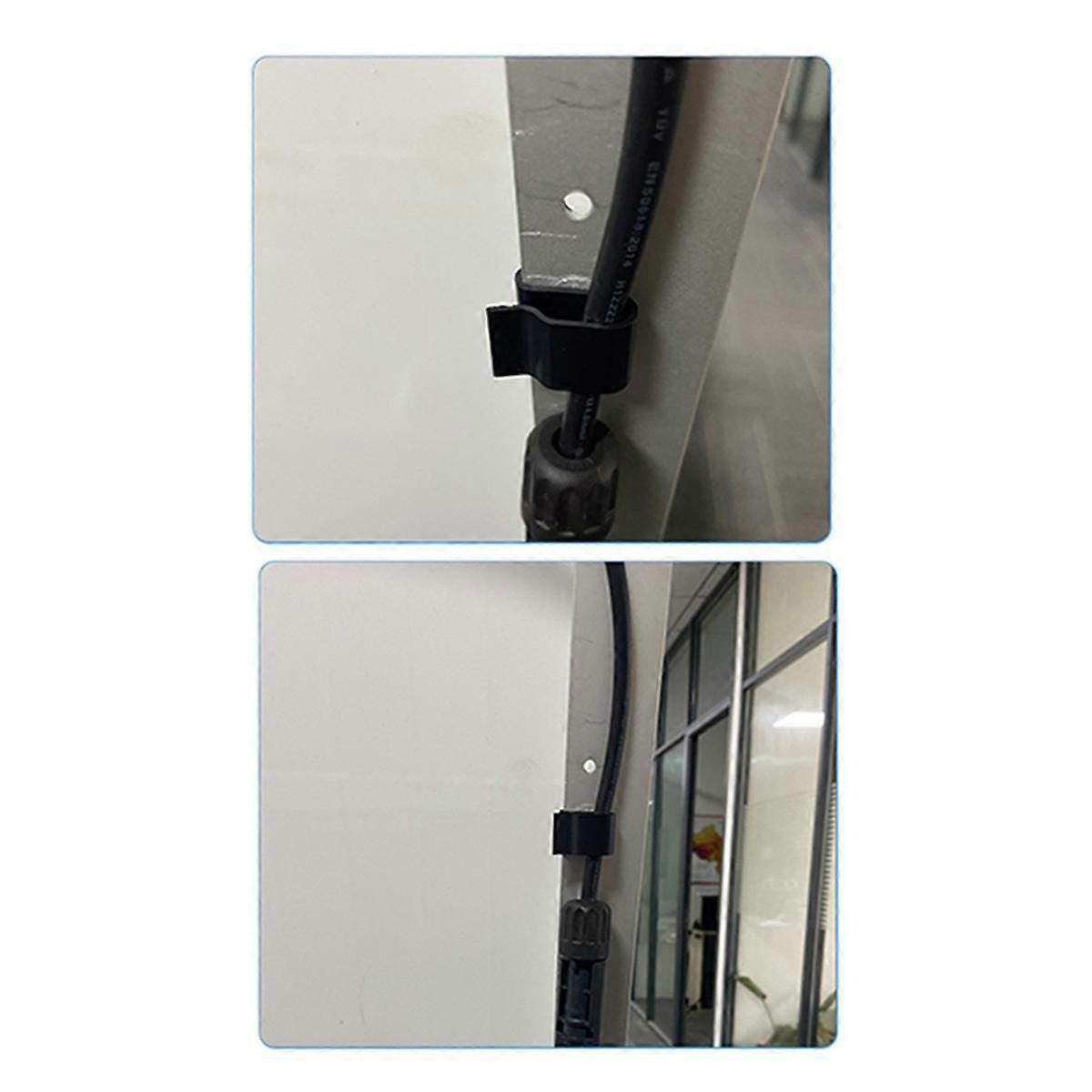 100PCS Solar Photovoltaic Panel Wire Clips PV Cable Clamp for Solar Frame Bracket with the Range of