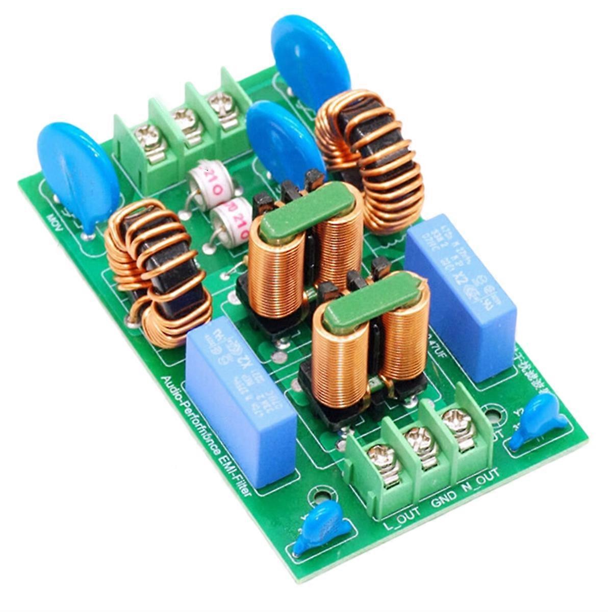 110V 220V AC Filter External -Anti-Interference AC Power Filtering Board 15A No Shell