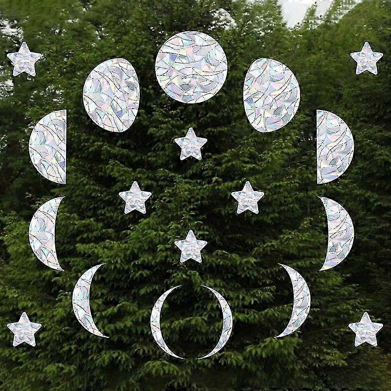 Window Clings - Anti-Collision Window Decals to Save Birds from Window Collisions,Non Adhesive Prismatic Vinyl Window Clings, Rainbow Stickers