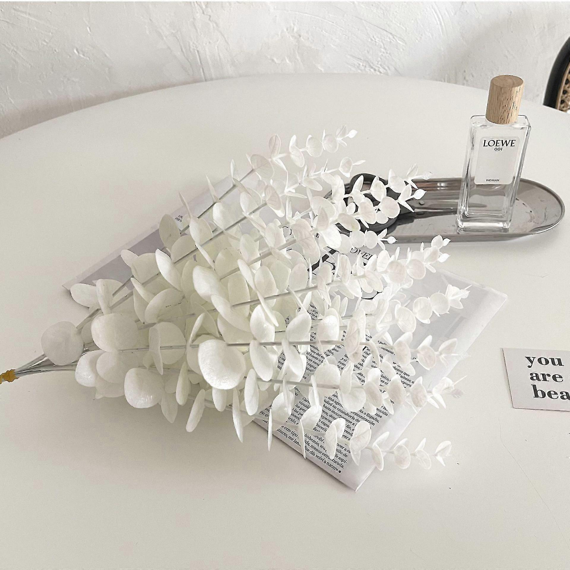 20 Pcs Artificial Silver Eucalyptus Branches Spray Eucalyptus Leaf