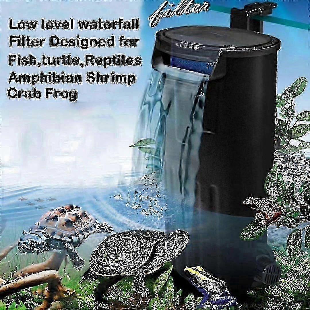 2025 Aquarium Turtle Filter For Reptiles Tank Low Level Waterfall Filter