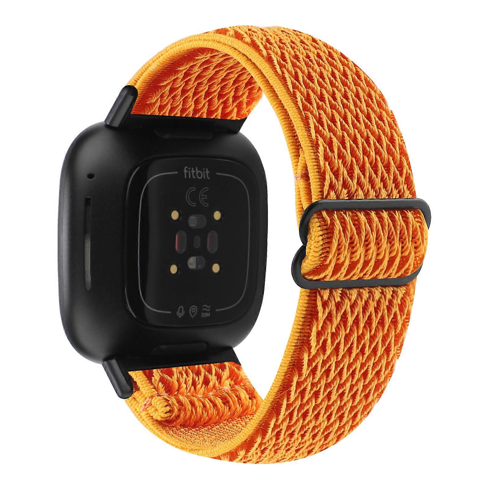 Adjustable Nylon Wave Pattern Smart Watchband Wrist Strap Belt for Fitbit Versa 3 Versa Sense