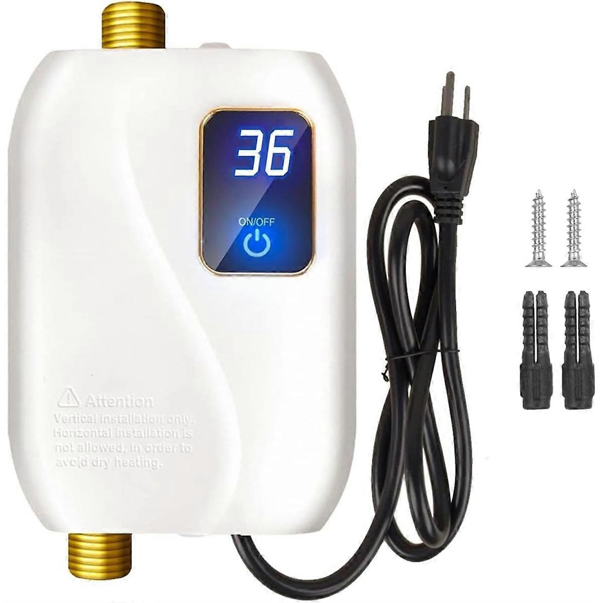 3000W 110V Mini Electric Water Heater with Digital Display US