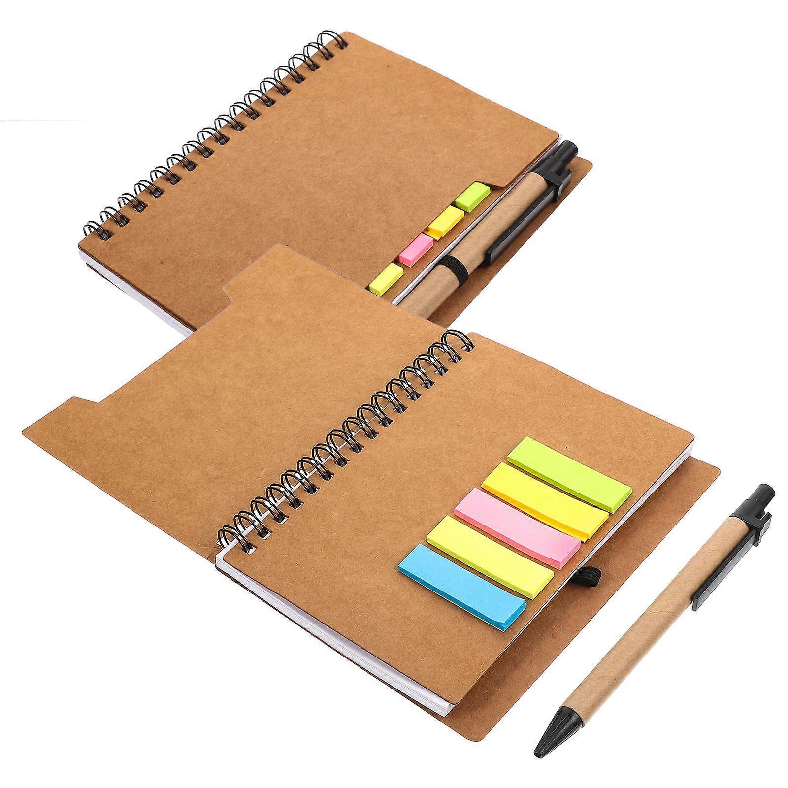 Coil Notepad Sticky Notebook for Agenda Planning 4Pcs Portable Notepad