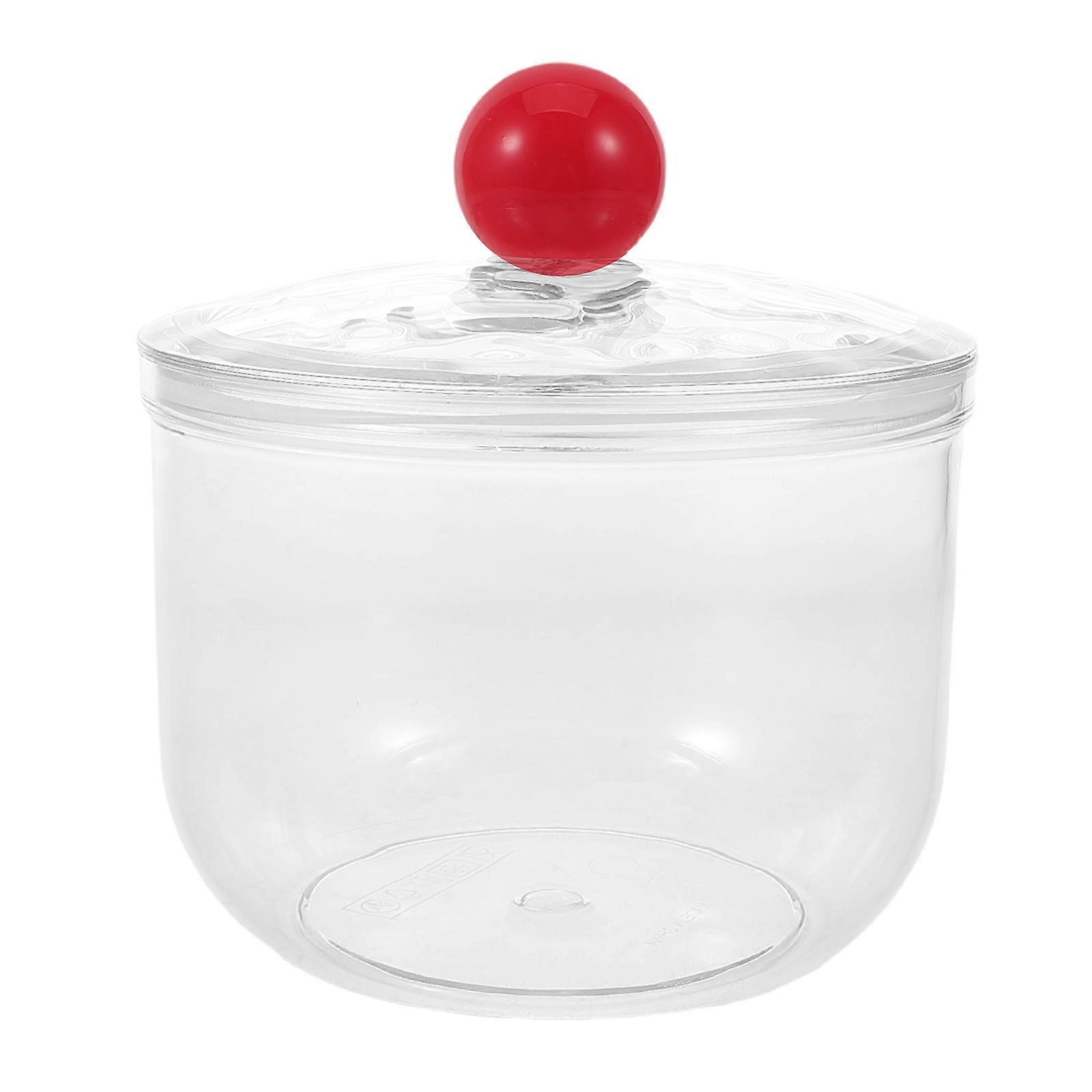 Transparent Storage Jar with Lid for Candy Holding 2Pcs Plastic Canisters