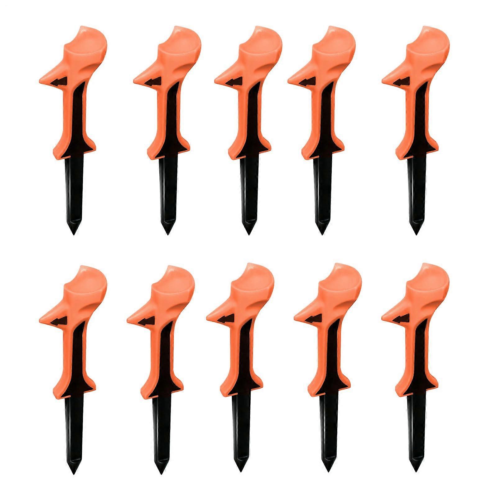Golf Tees 10Piece Set Reusable 10Degree Tilted Tees Golf Ball Holder Practice Tool Durable Range Improver Beginners