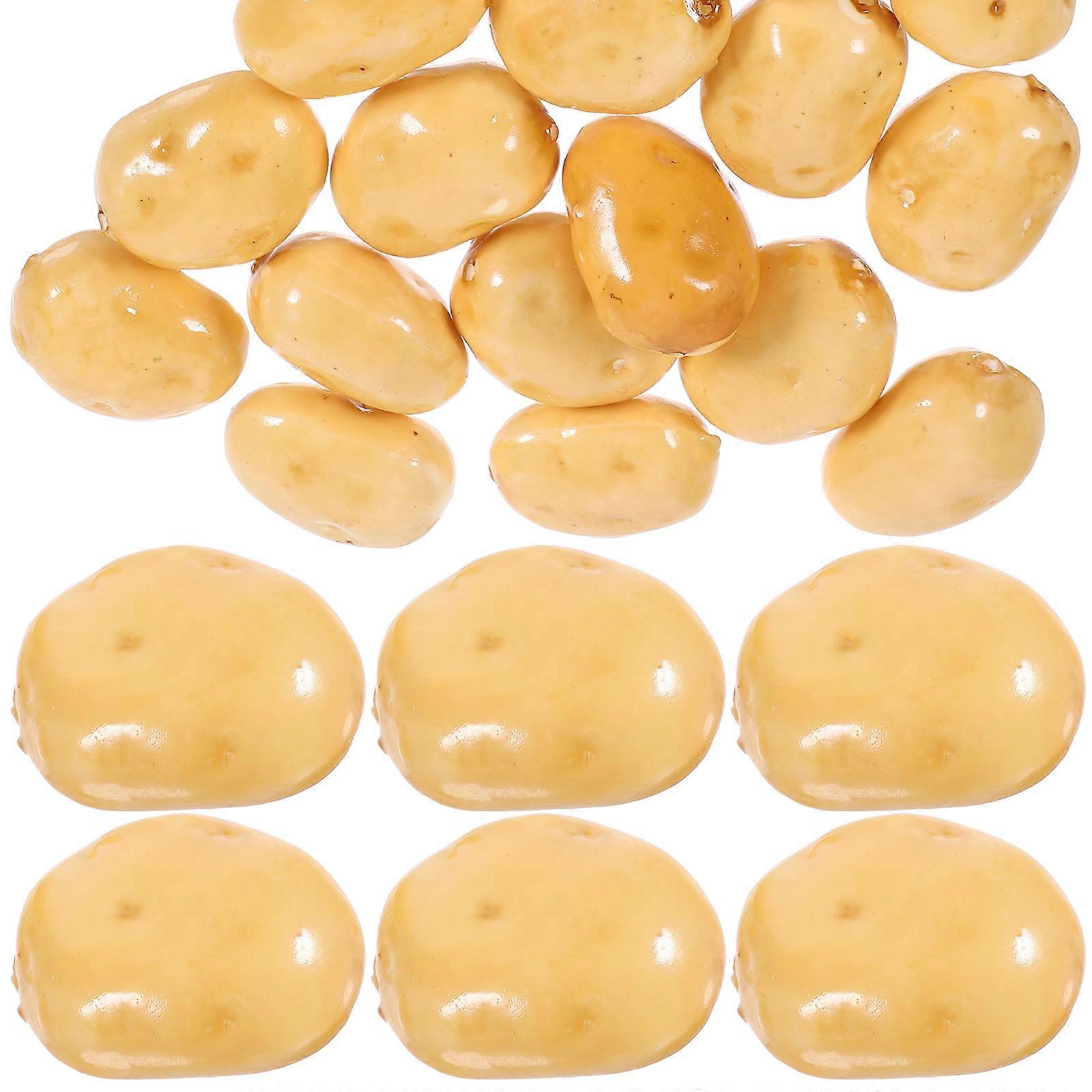 Artificial Potato Models Realistic Potato Props for Decor 20Pcs Foam