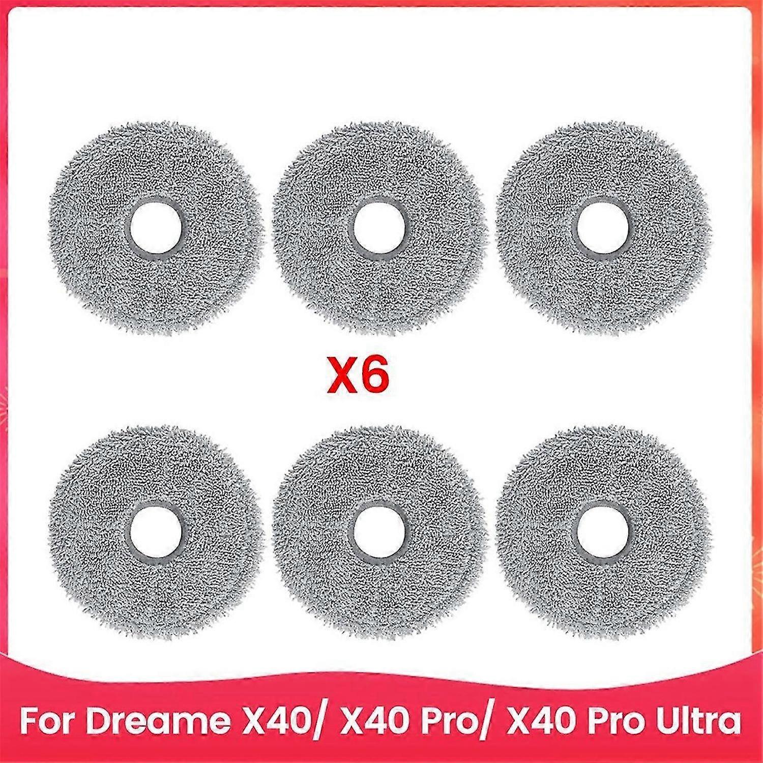 6 PCS Mop Pad ForSweeper Robot Accessories Replacement Part Vacuum