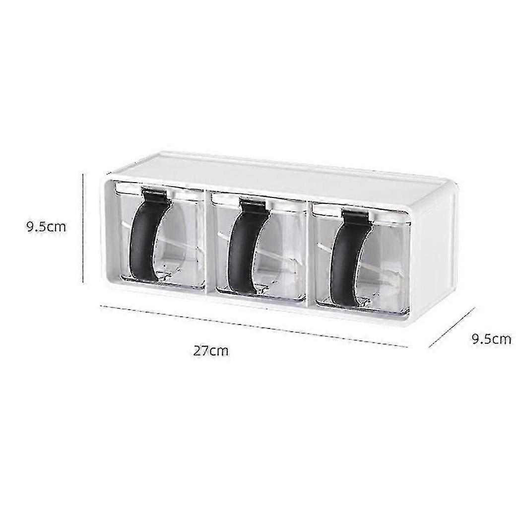 Seasoning Box Set Household Kitchen Seasoning Jar Wall-mounted ,green