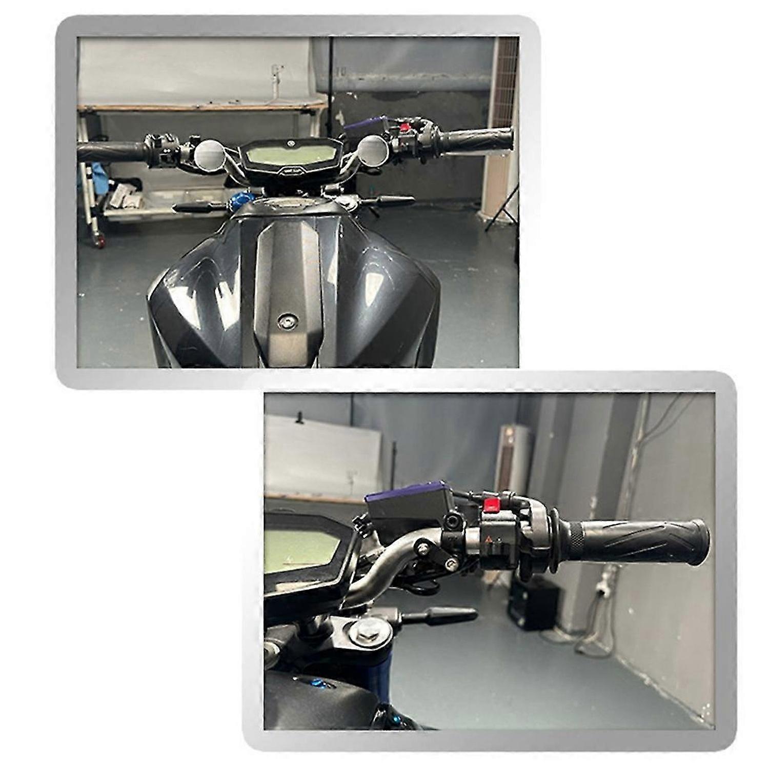 Motorcycle Rimless Mini Rearview Mirror for Yamaha MT-07 MT-09 Tracer XSR700 XSR900 Modified Wide An