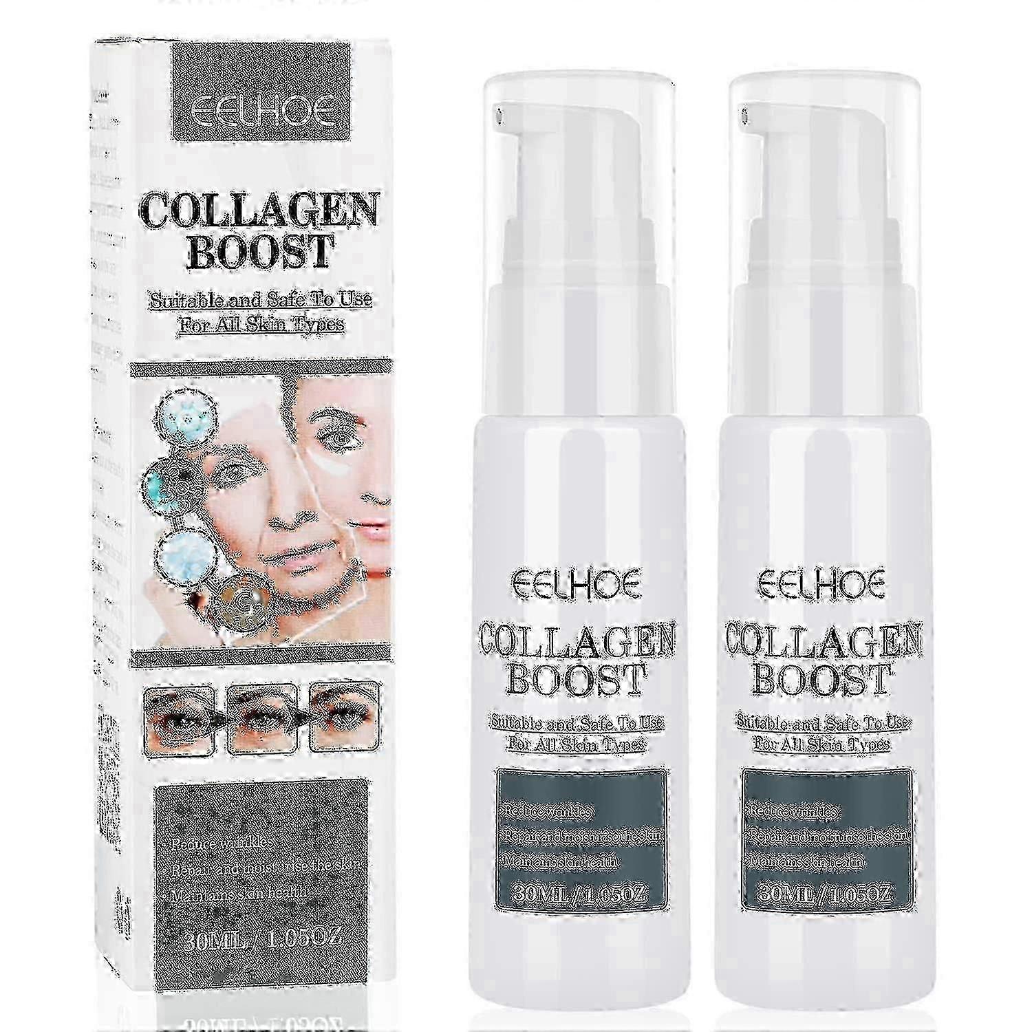 Eelhoe Collagen Booster Anti-Aging Serum - 2er Packung - Mit Hyaluronsäure angereichert