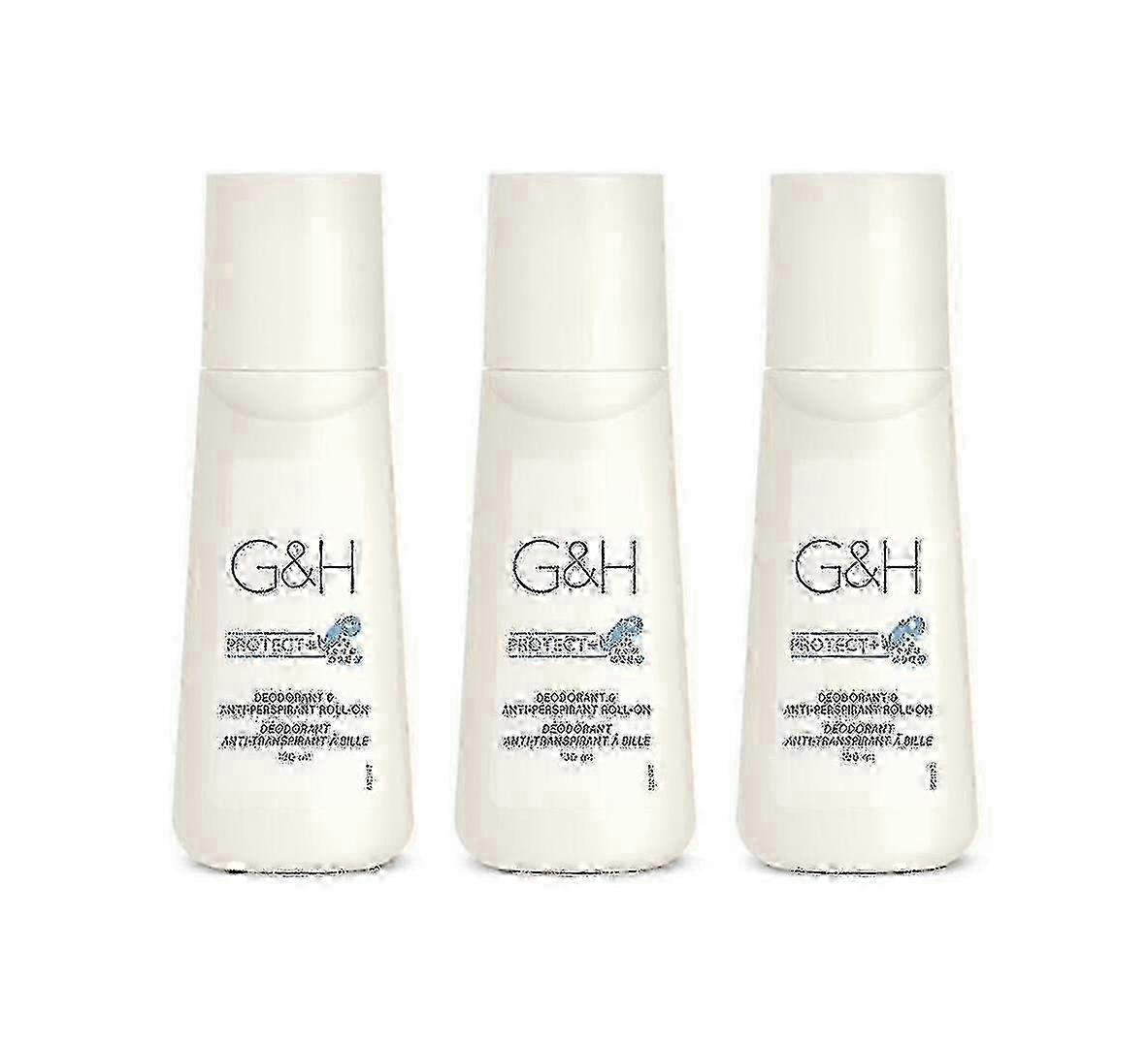 x 3 bouteilles Gh Protect+ Déodorant Anti-transpirant Roll-on taille 100 ml.