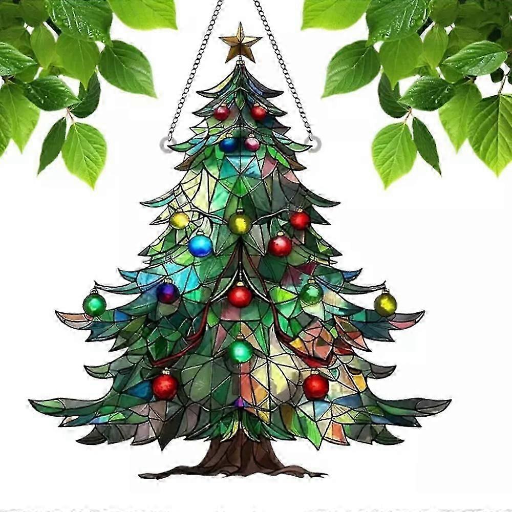 Festive Colorful Design Sun Catcher, Acrylic Tree Sun Catchers