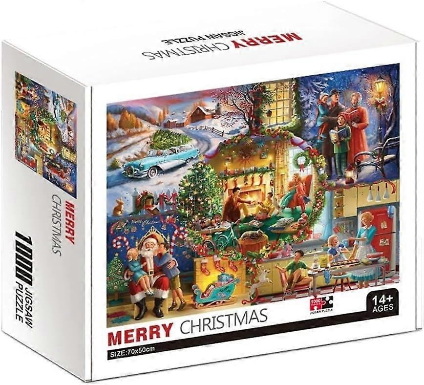 1000-piece paper puzzle, a charming Christmas-themed game for adults, perfect for family gatherings and decorations-02