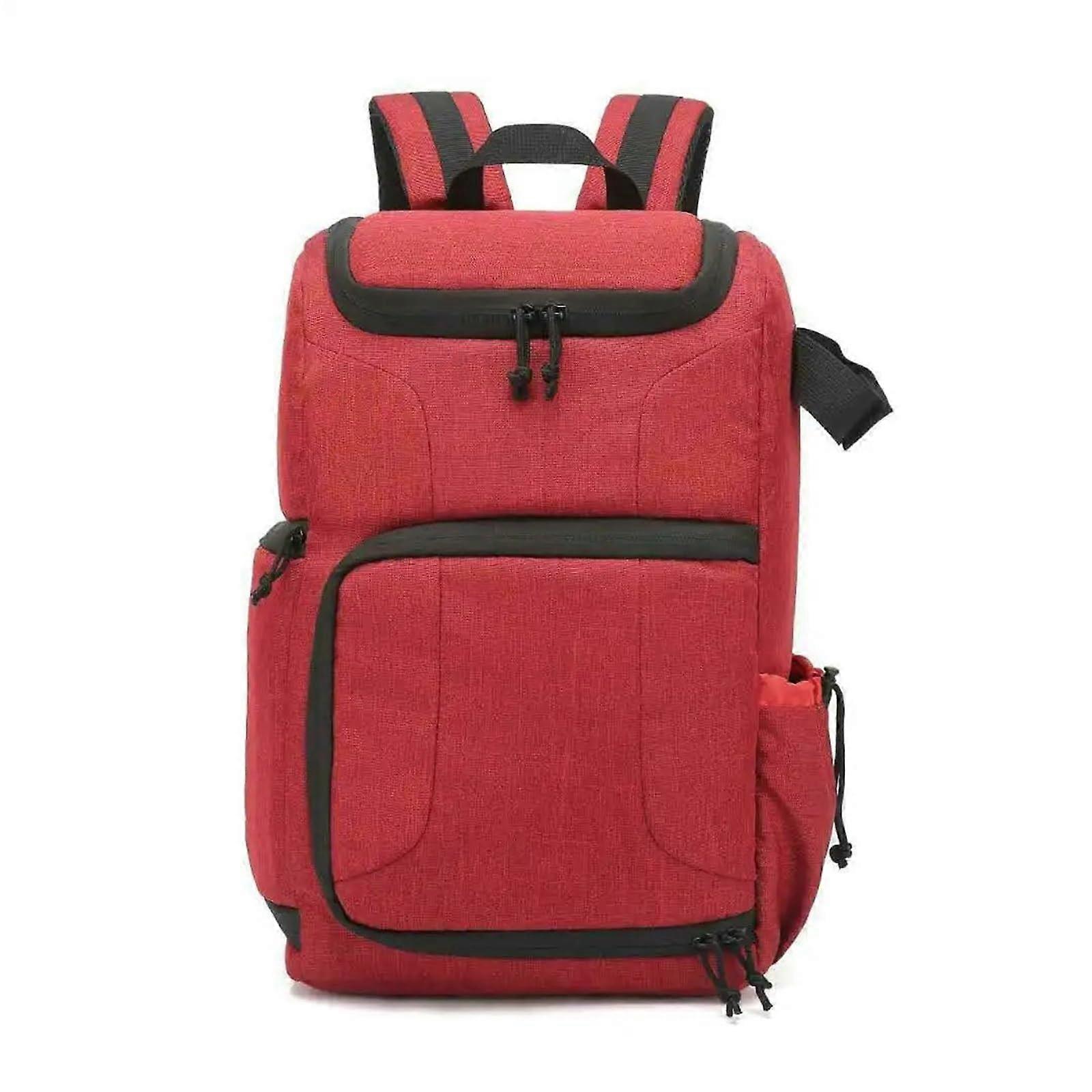 Waterproof DSLR Camera Bag for Canon Nikon Sony Xiaomi With Laptop Compartment, Tripod And Lens Pouch Rosso