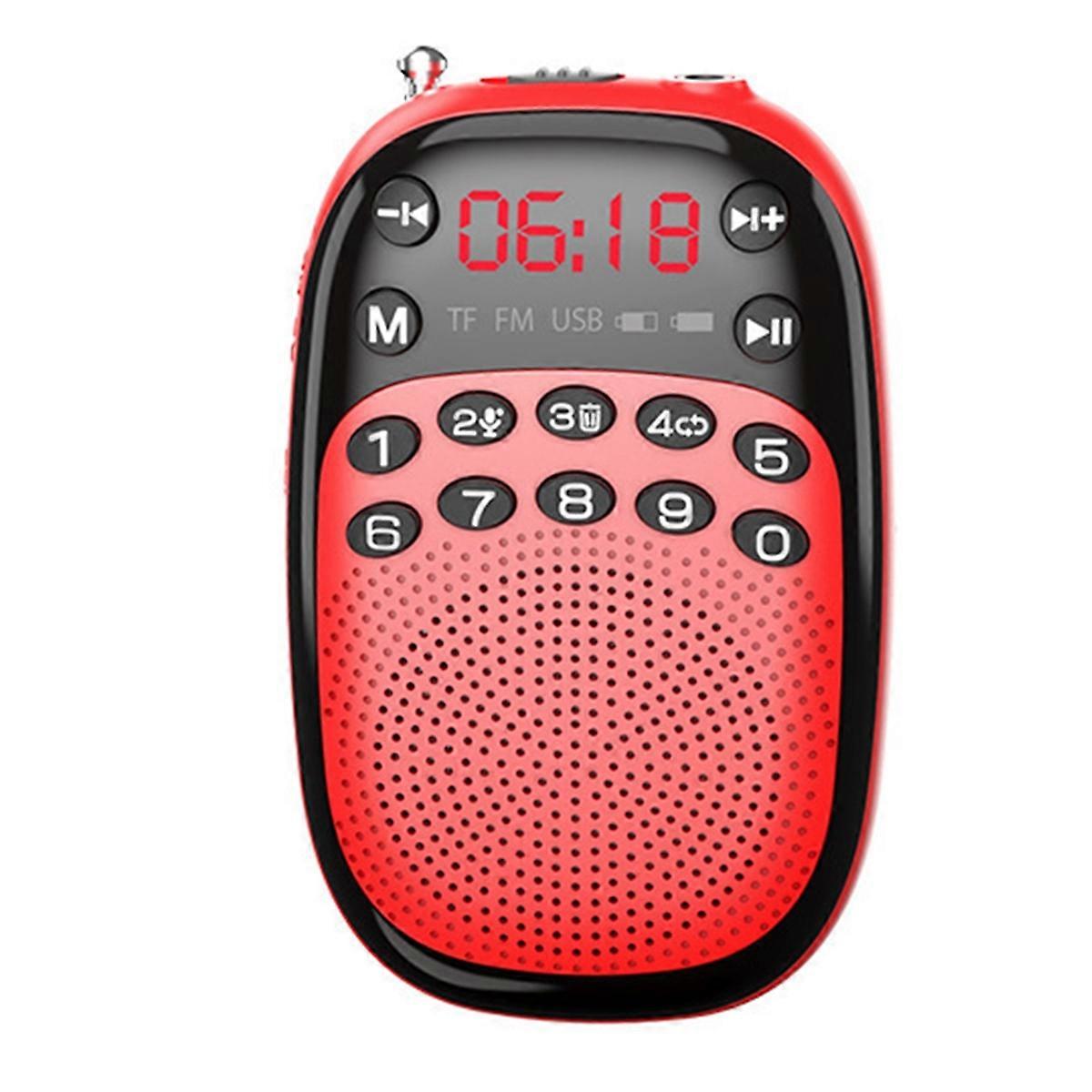 Mini Pocket FM Radio Portable Radios Wireless Bluetooth Speaker Internal&External Recording TF USB Music Player A