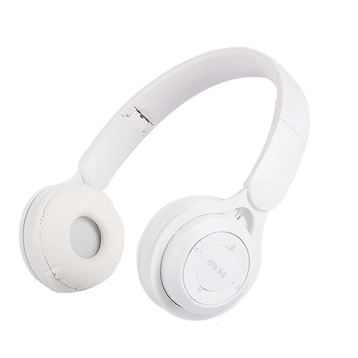 Wireless Bluetooth Headset Portable Foldable Children Headset White