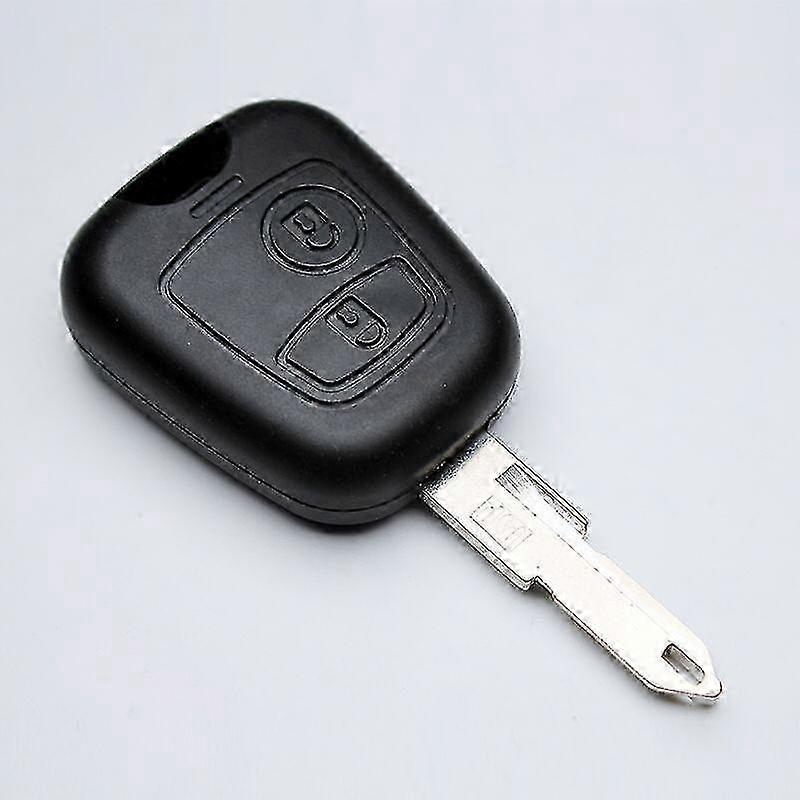 replacement 2 button remote car key fob case with blade and logo for peugeot 106 206 306 406 107 207