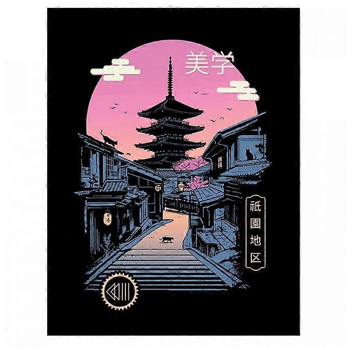 Vincent Trinidad Pagoda Wave Aesthetics Framed Poster