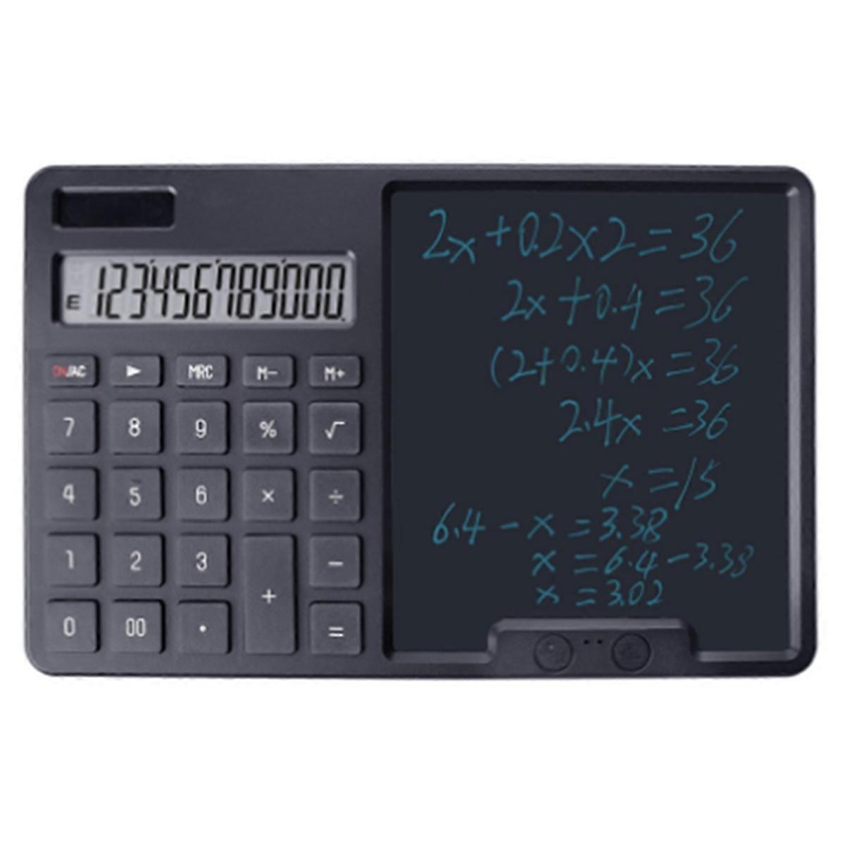 12-Bit Solar Calculator Business Office Finance Accounting Dedicated Student Calculator with Writing Board