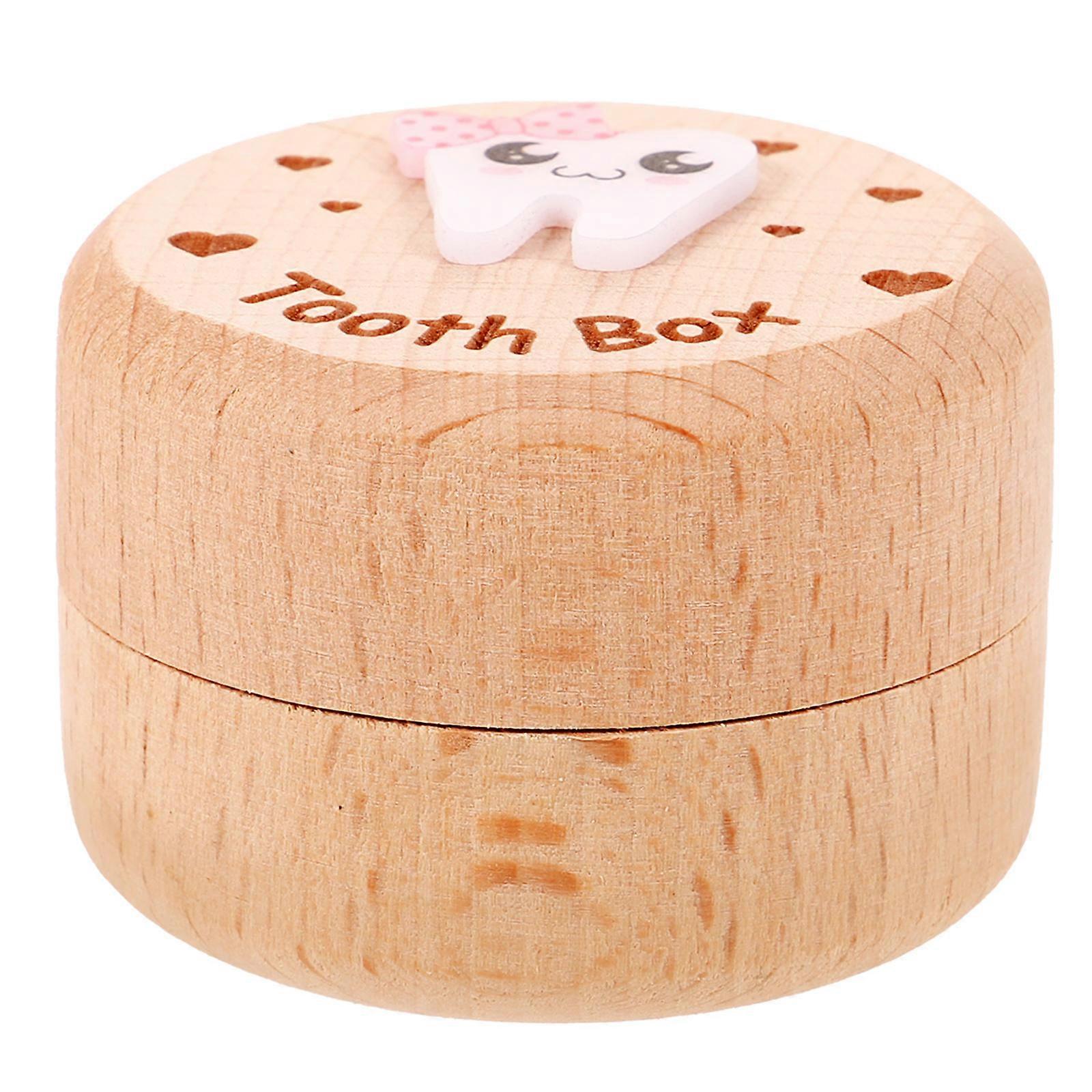 Tooth Storage Box Wooden Keepsake Box for Storage