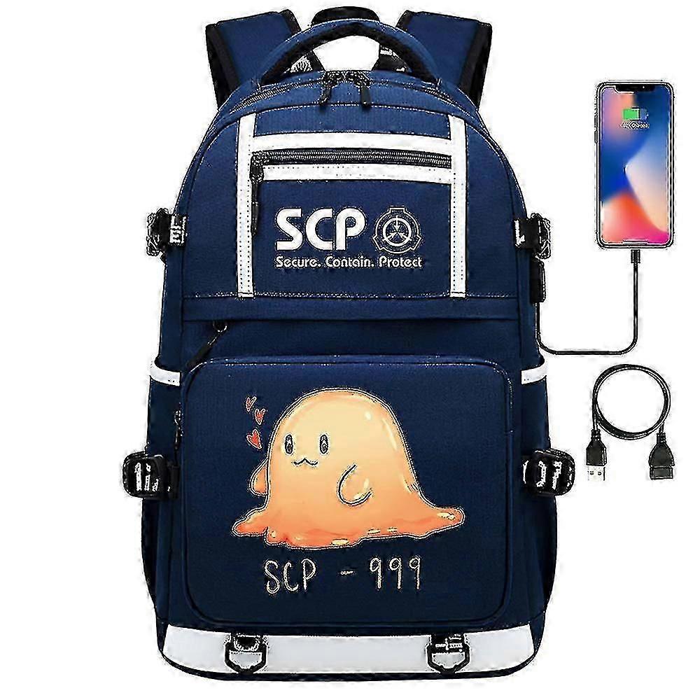 حقيبة ظهر USB لمؤسسة SCP - تحتوي على إجراءات خاصة حقيبة كتب مضيئة للطلاب حقيبة ظهر للمدرسة والسفر