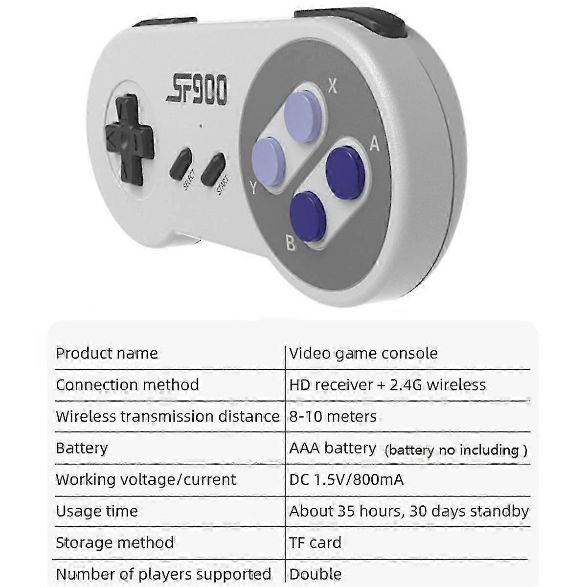 SF900 Retro Video Game Konsol HD Game Stick med 5000 Spil
