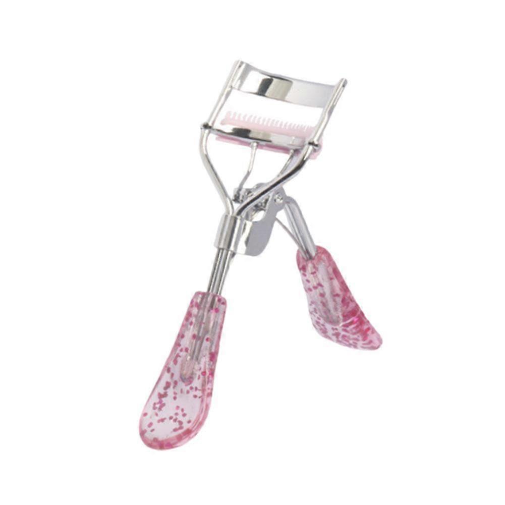 Glitter Grip Eyelash Curler with Ergonomic Handle and Soft Silicone Pad for Gentle Lift and Natural Curl