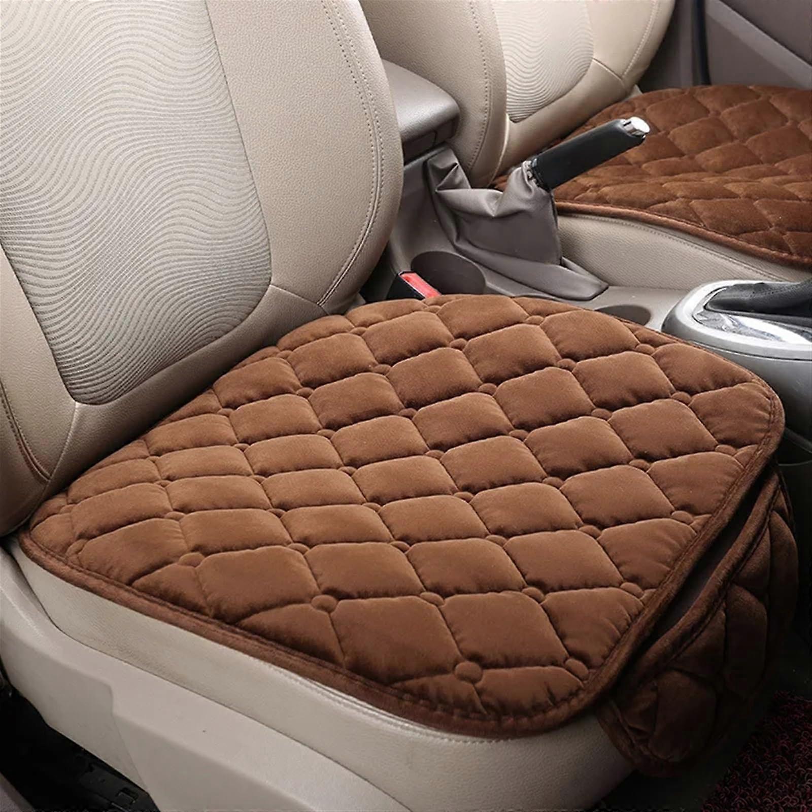 Car Vehicle Cushion Universal Front Row Car Seat Cover Breathable Pad Mat Single Sheet Brown