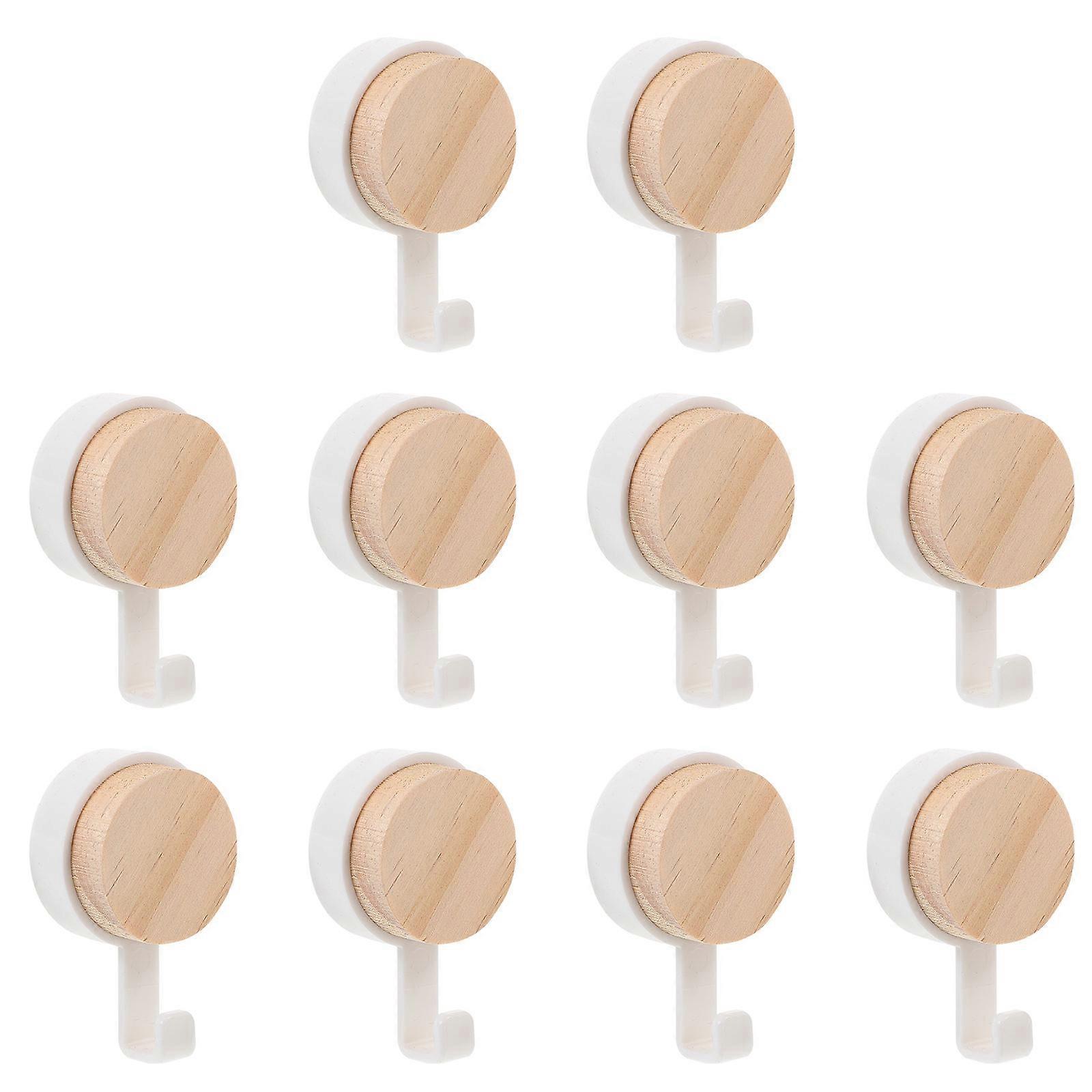 White Wood Hooks for Wall Decorative Use 30Pcs Wall Hanging Hooks