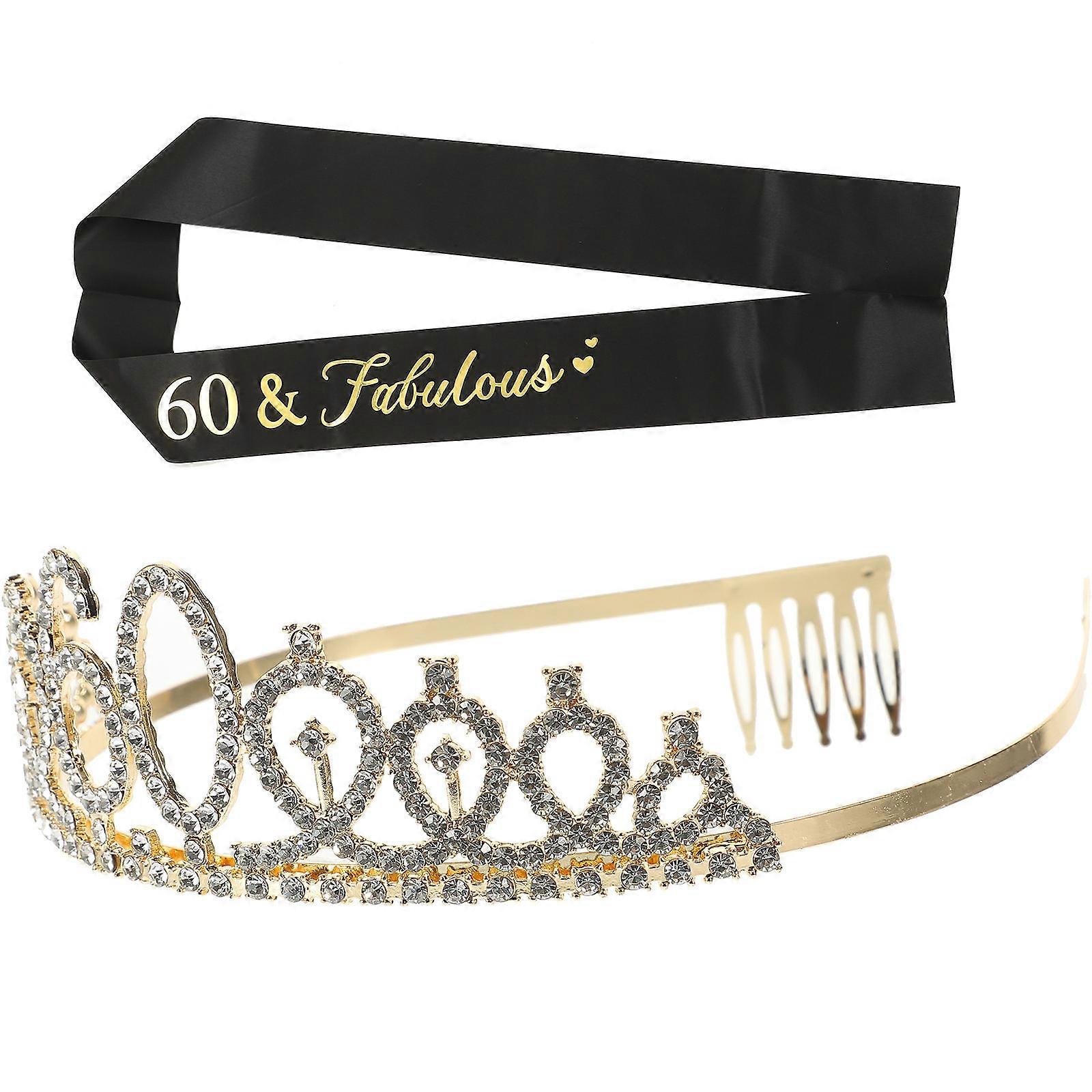 Chic Crown And Sash Set With Assorted Color 4Set Perfect For Birthday Parties And Celebrations