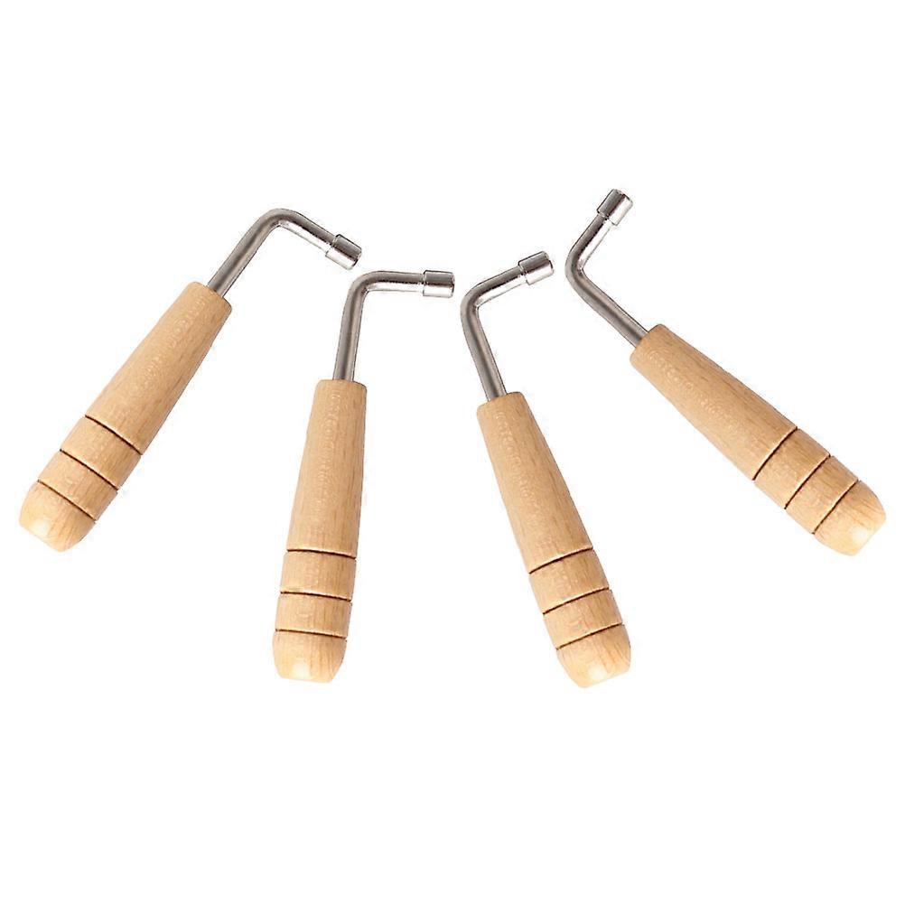 Wood and Stainless Steel Lyre Harp Tuning Wrench for Instrument 12Pcs