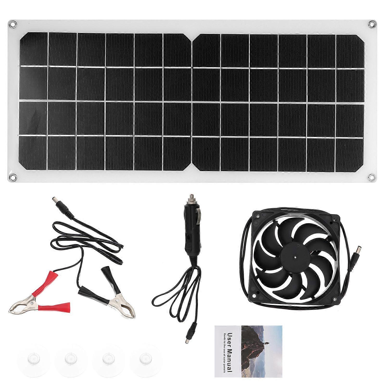 Chicken House Fan Solar Panel Fan for Cooling 1Set Ventilation System