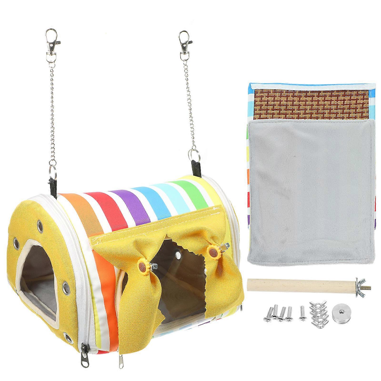 Bird Parakeet Hammock Sleeping Nest Indoor Use Assorted Color For Birds 1Pack
