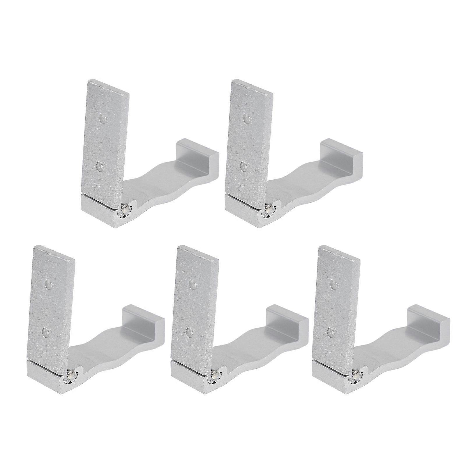 Foldable Aluminum Coat Hooks Wall Mounted Hooks for Storage 10Pcs Silver