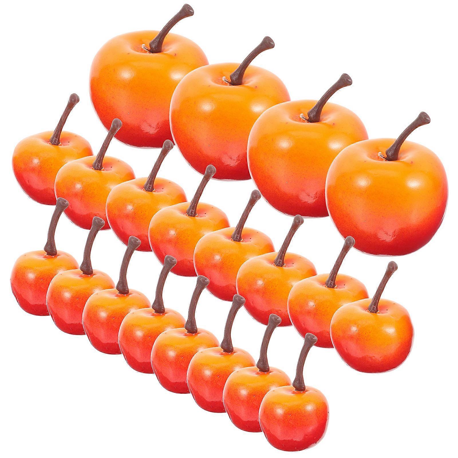 60Pcs Artificial Toy for Decor Orange Foam Realistic Fruit Models