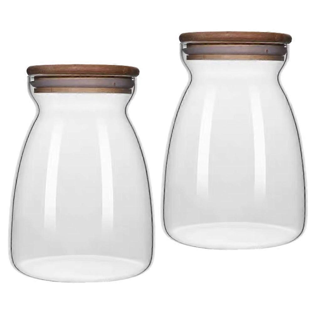 Kitchen Storage Solution 6 Pcs Transparent Glass Bottles With Dust Proof Feature Suitable For Home And Restaurant Use