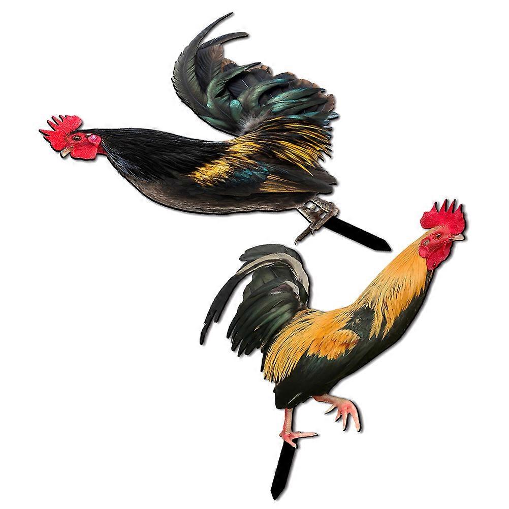 Acrylic Yard Stake Garden Chicken Insert Decorative Hen for 4Sets