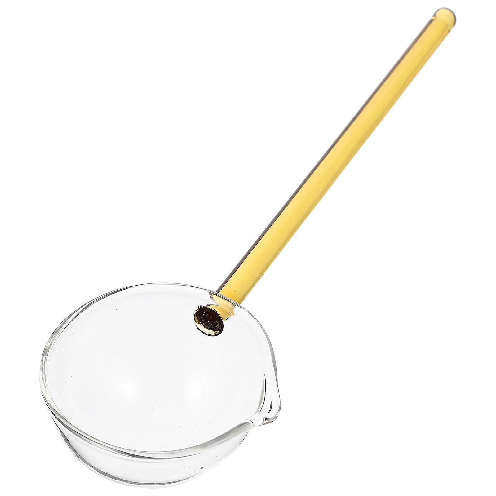 Transparent Spoon Glass Stirring Scoop for 5Pcs Home Use