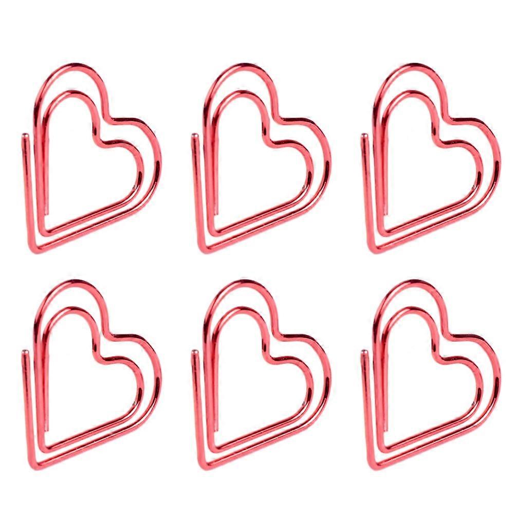 Heart Paper Clips Metal Creative Clips for Marking Use 4 Boxes