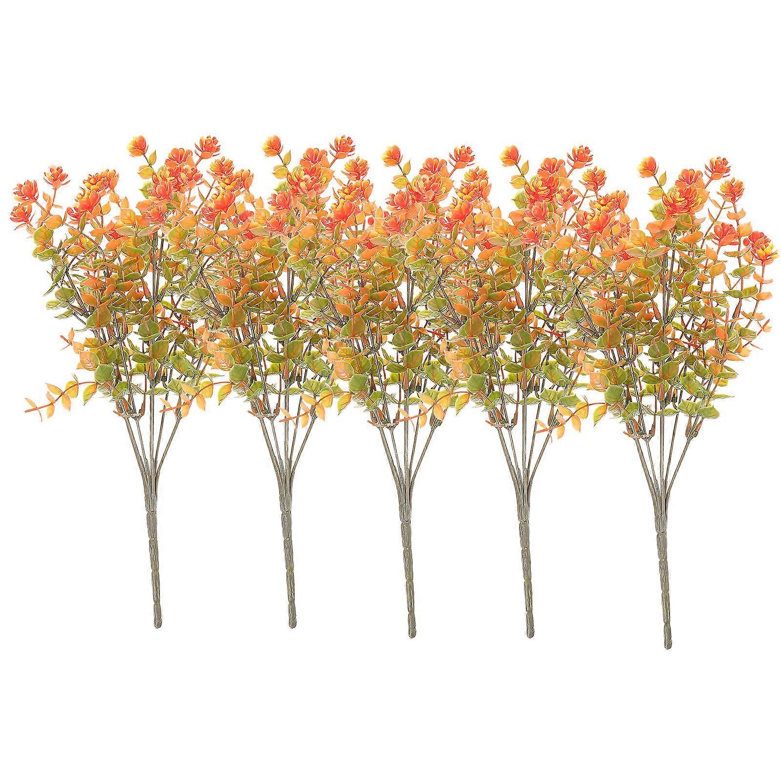 Artificial Eucalyptus Leaves for Decor with 5Pcs Simulated Bouquets