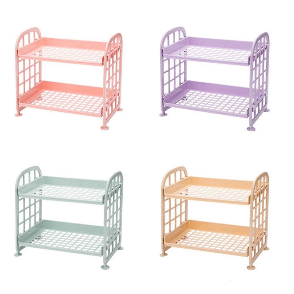 Utility Shelf Plastic Bathroom Storage Rack Square Shape Corrosion Resistance 1Pcs